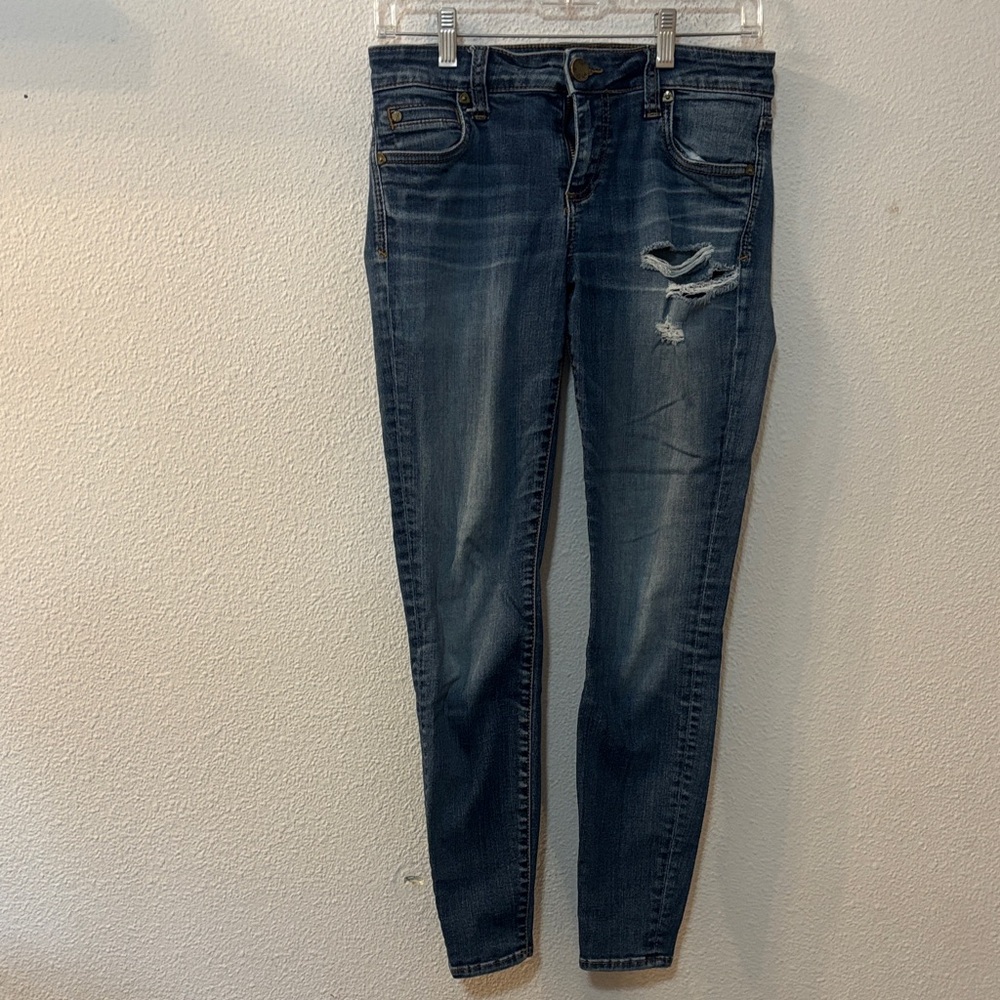 Kut from the Kloth Dark Blue Ripped Skinny Jeans